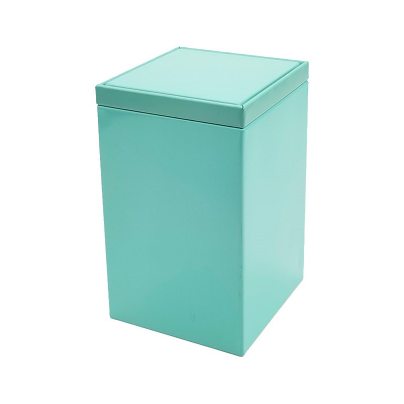 custom Blue Square Decorative Metal Tea Tin Box for Loose Leaf Tea Storage online