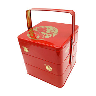Storage Metal Document Printed Tin Box With Hinged Lid