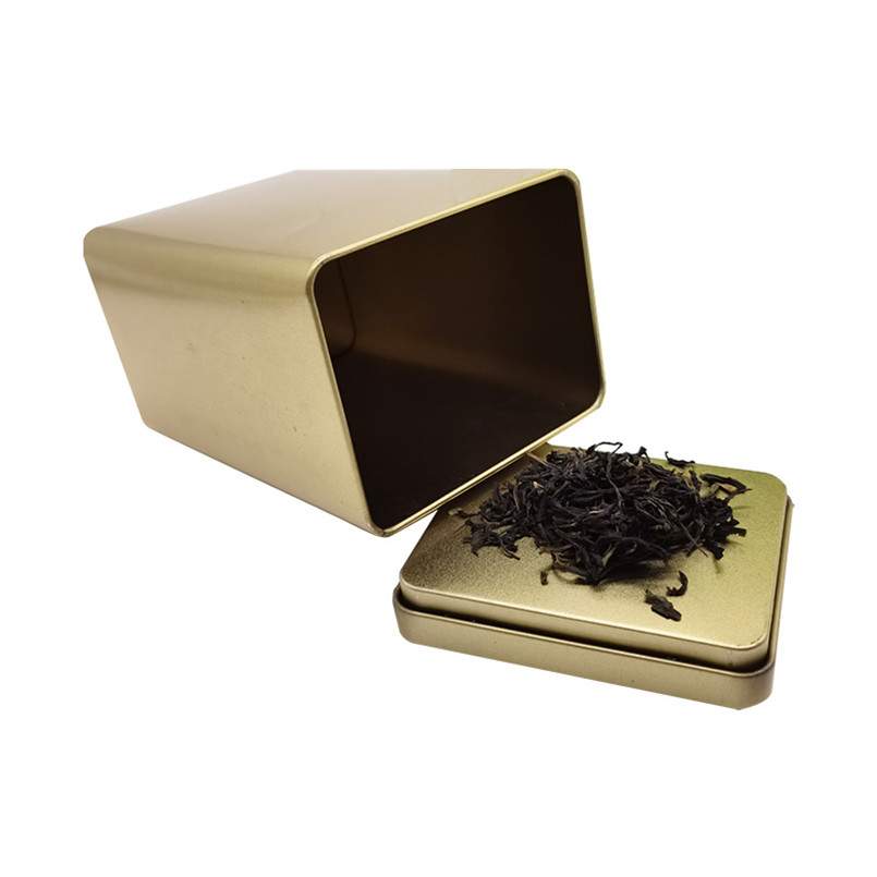 Premium Empty Square Tea Tin Cans Set in Durable Metal Canisters for Fresh and Fragrant Loose Leaf Tea Storage