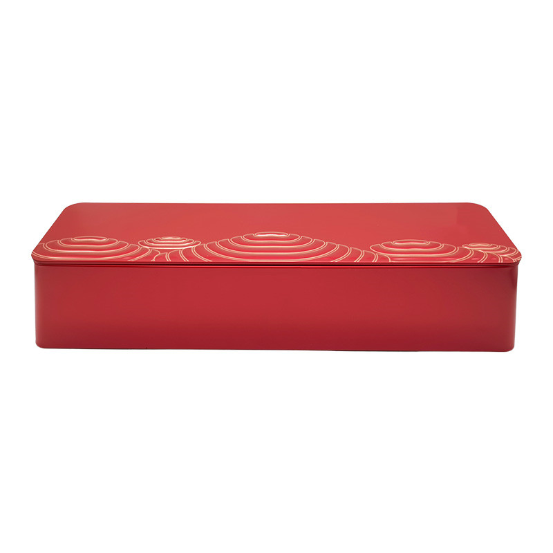 custom Environmentally Friendly Red Color Printing Large Square Tea Metal Tin Can online