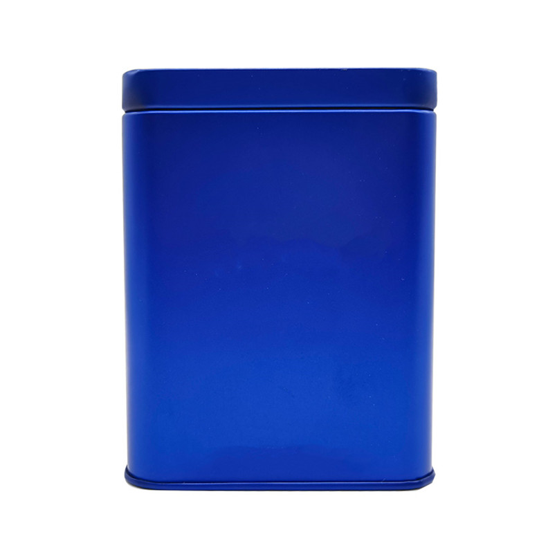 good quality High Quality Tinplate Customized Stylish Small Size Blue Square Can Tin for Tea wholesale