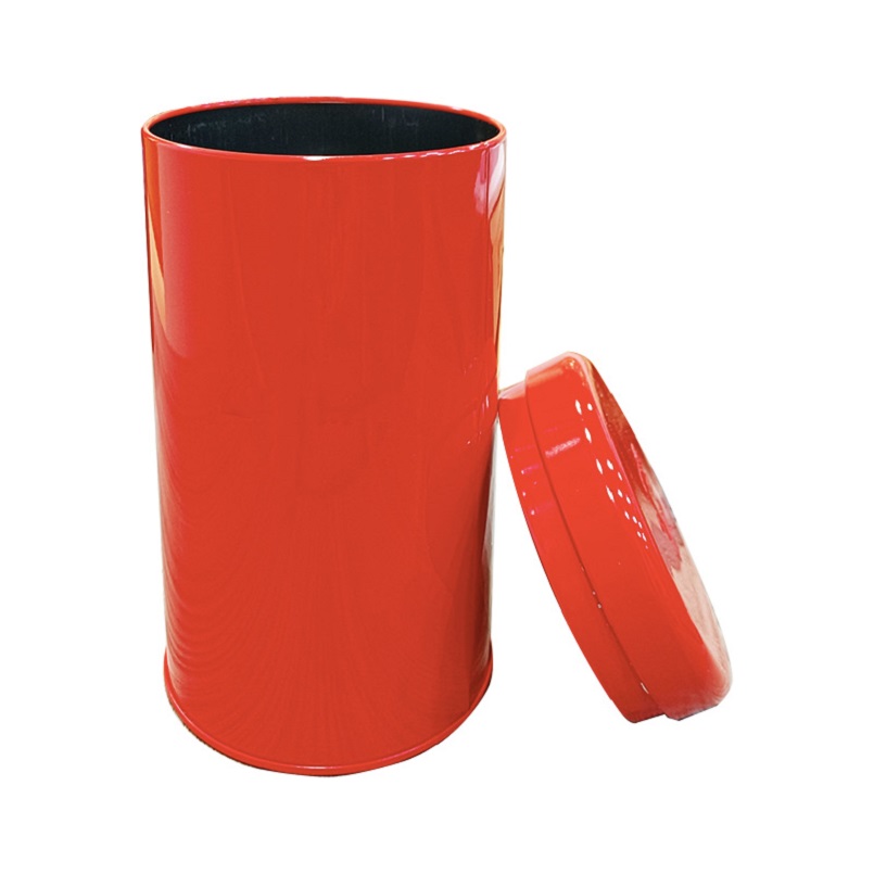 good quality Best Selling Eco-Friendly Printed Tinplate Red Cylinder Tea Tin Can wholesale
