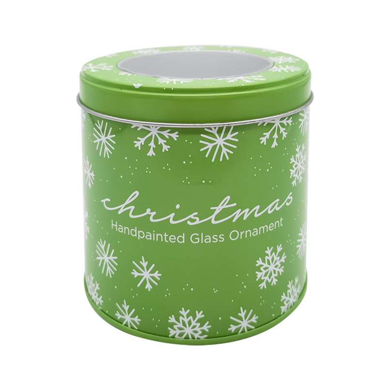 good quality Branded Design Stylish Tinplate Candy Box Small Round Tin Can with Window wholesale