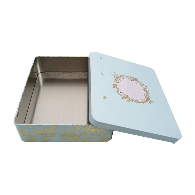 Creative Eco-Friendly Tinplate Durable Rectangular Cosmetic Tin Containers