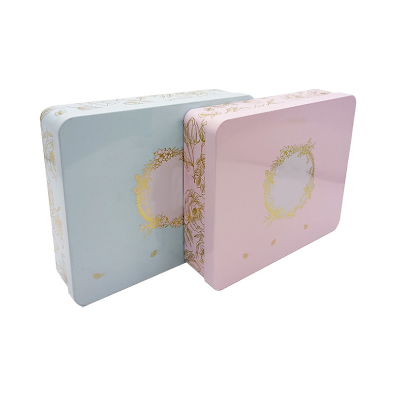 Creative Eco-Friendly Tinplate Durable Rectangular Cosmetic Tin Containers