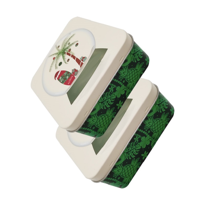 Airtight Decorative Printed Square Tin Metal Packing Box for Bakery Cookies