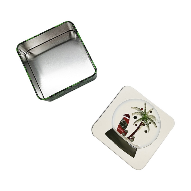 Airtight Decorative Printed Square Tin Metal Packing Box for Bakery Cookies