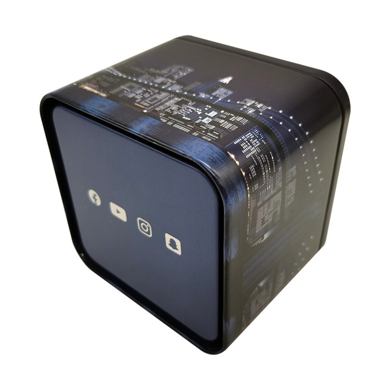 High Quality Custom Empty Black Square Metal Tin Box Wholesale